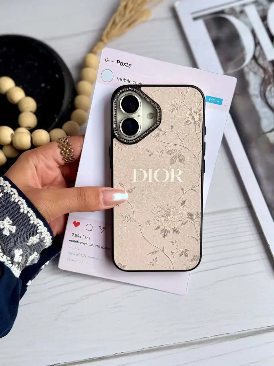 قاب گوشی Rose de Dior  آیفون