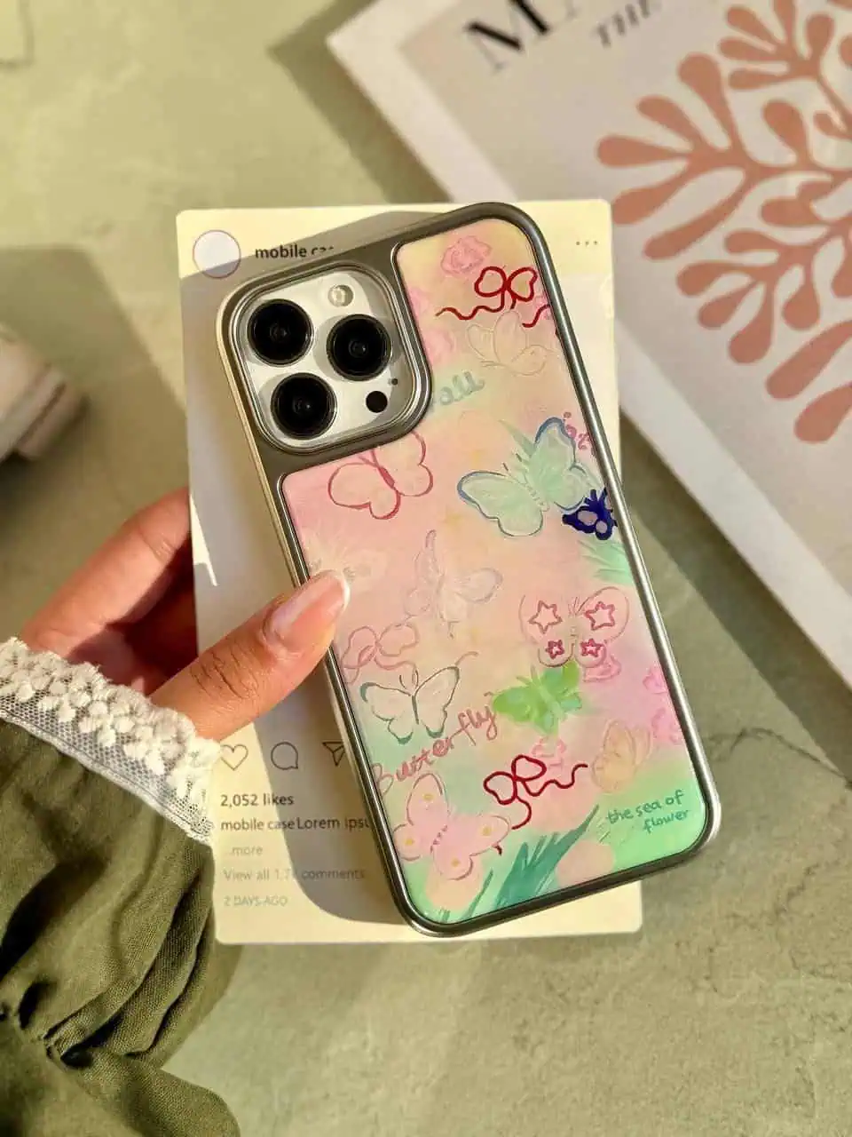 قاب گوشی دشت پروانه ها  آیفون