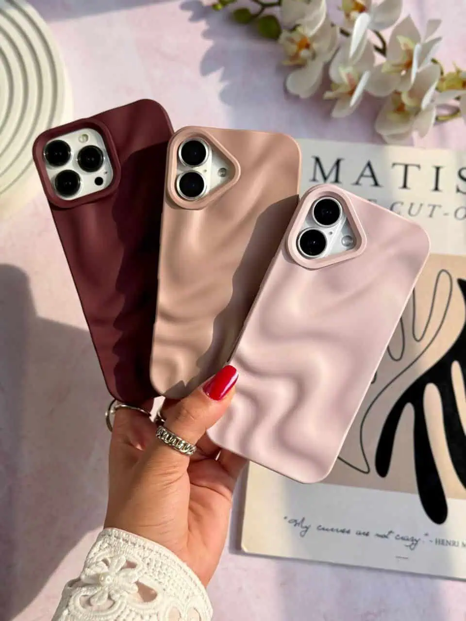 قاب گوشی Soft Flower IMD آیفون4